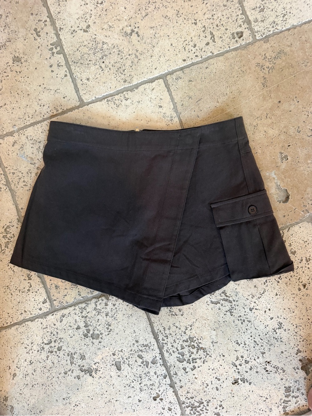 NWT Miou Muse brown Denim Skort Size L